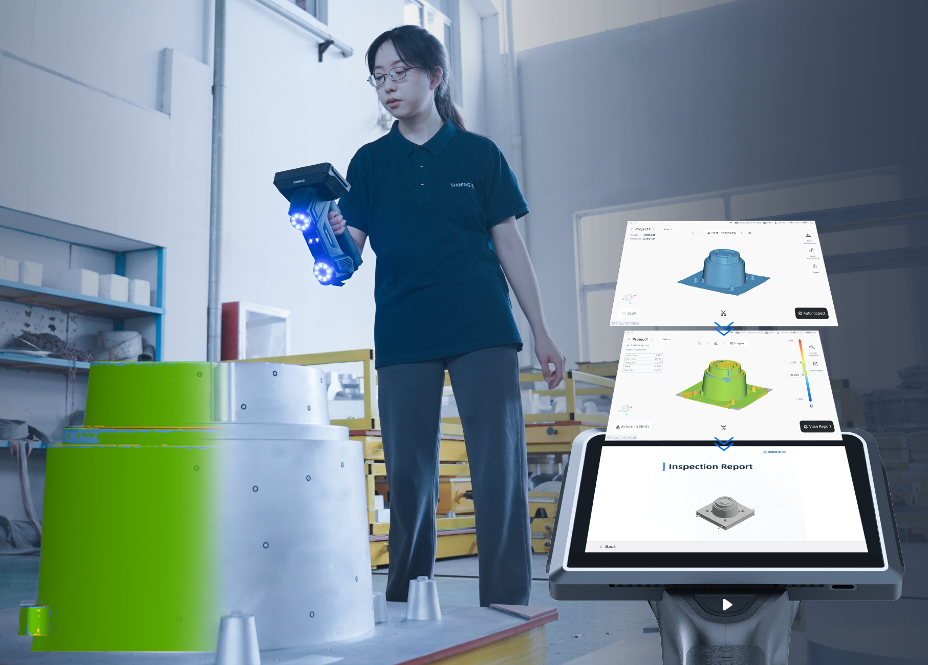 Inspection métrologique au scanner
